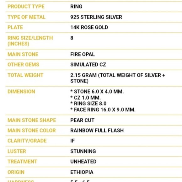 3 Stone Ring, Opal Ring, Gemstone Promise Ring, Solitaire Engagement Ring - Picture 5 of 6